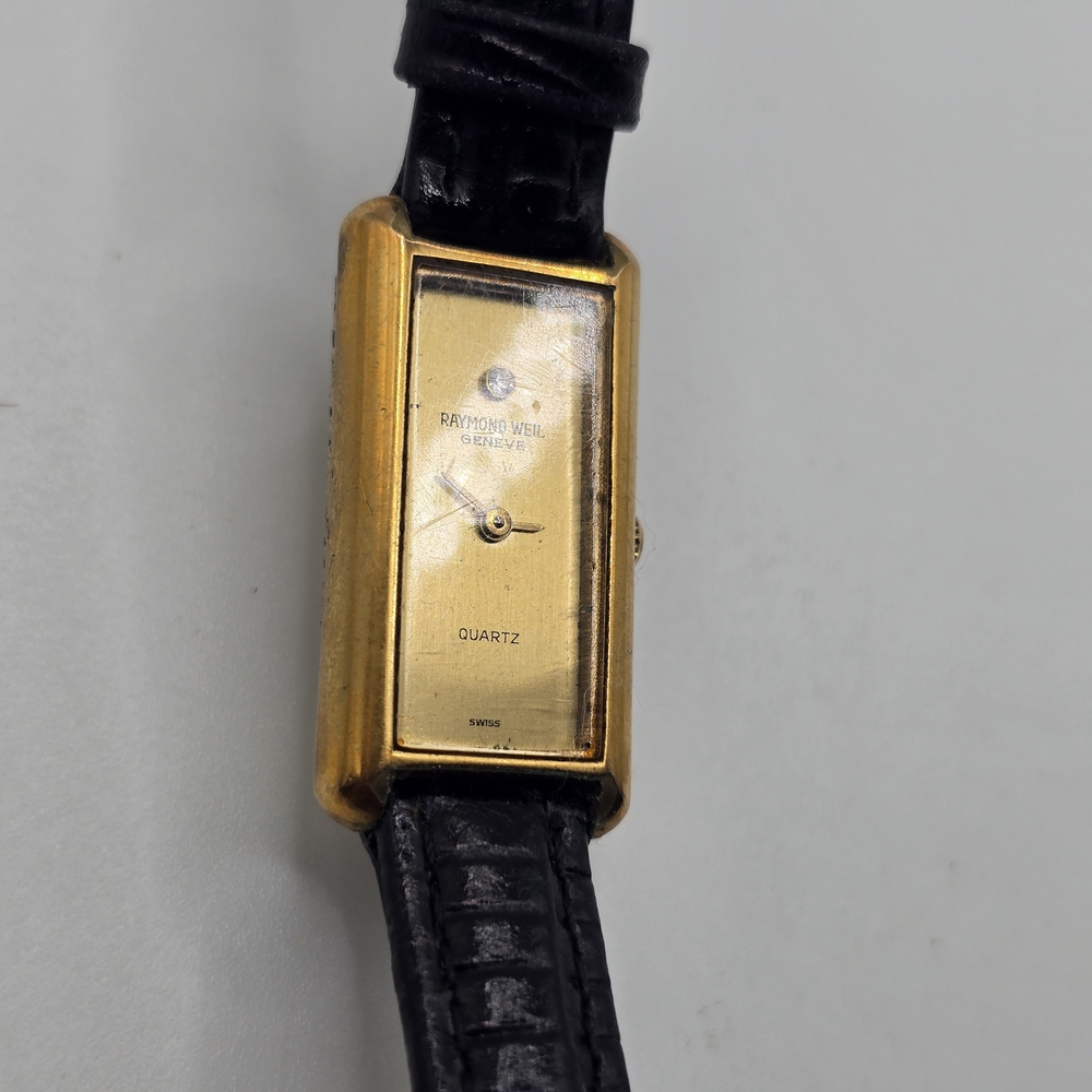 Raymond Weil Gold-Tone Rectangular Dial Watch wit… - image 3